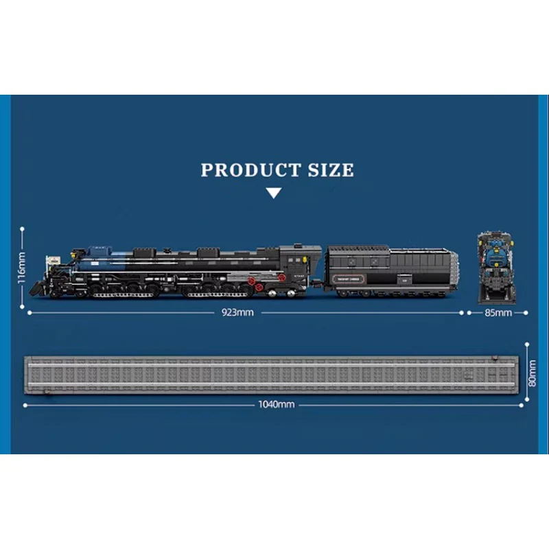 2947PCS Reobrix 66805 American Big Boy–Style Steam Locomotive - Image 7