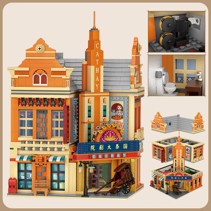 2960PCS LOZ1042 National Style of Cathay Pacific Theater (mini blocks) MINI Bricks - Image 4