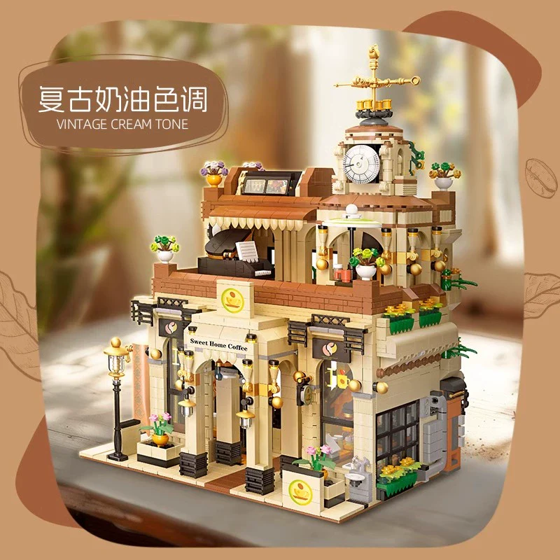 2987 pcs JIESTAR 89120 Retro Cafe - Image 2