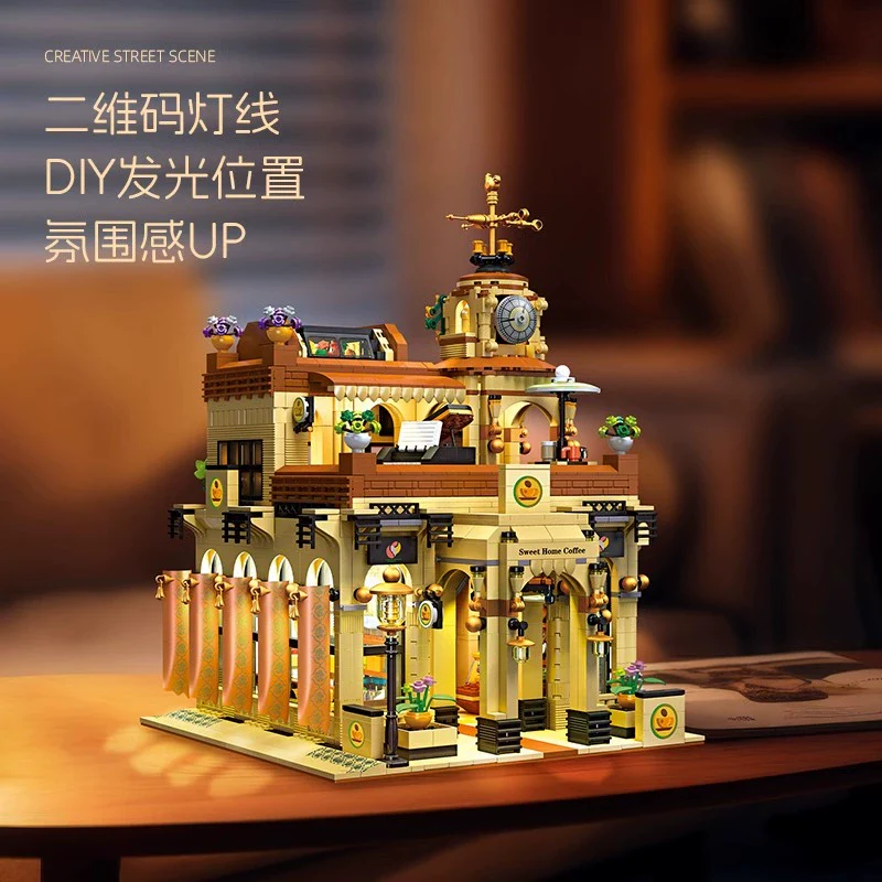 2987 pcs JIESTAR 89120 Retro Cafe - Image 3