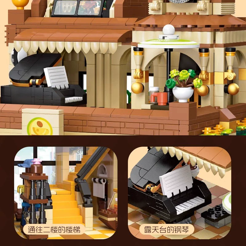 2987 pcs JIESTAR 89120 Retro Cafe - Image 4