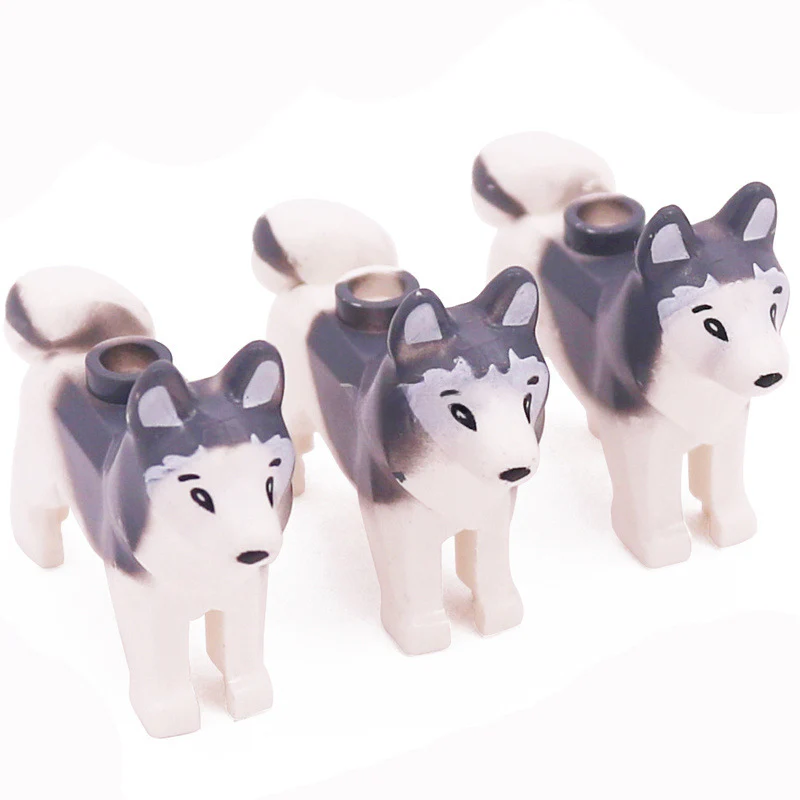 2pcs 16606 Animal Snow Dog Husky - Image 2