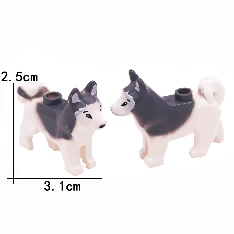 2pcs 16606 Animal Snow Dog Husky - Image 4