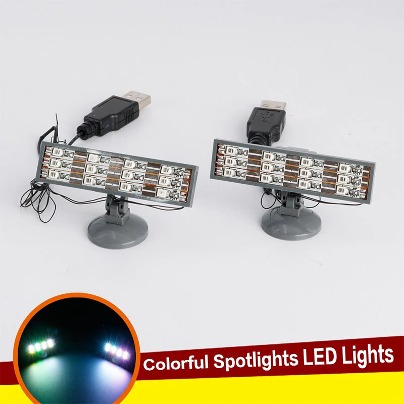 2pcs LED Colorful Searchlight Spotlight USB for Street City Series - Image 4