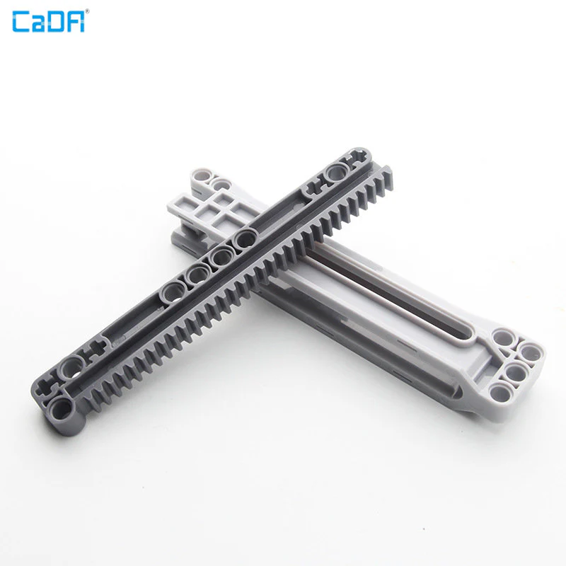 2sets 18940+18942 Gear Rack 1x14x2 Housing with Axle and Pin Holes - Image 3