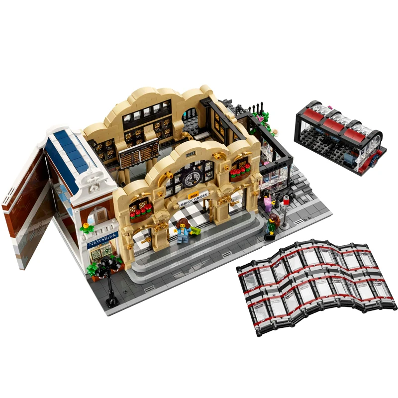 3050 pcs Brick Cross Train Station - Image 3