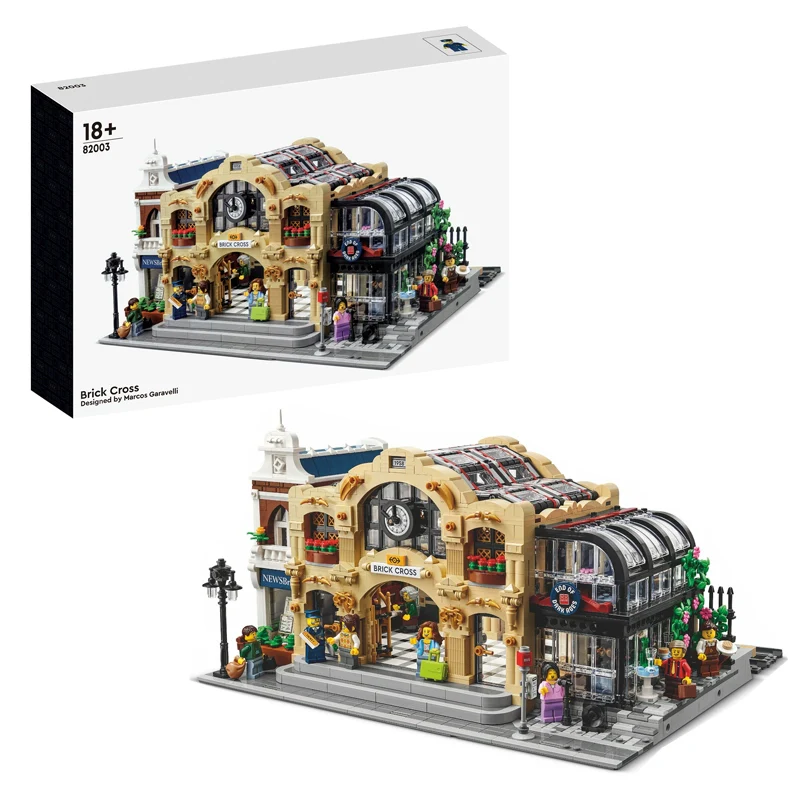 3050 pcs Brick Cross Train Station - Image 4