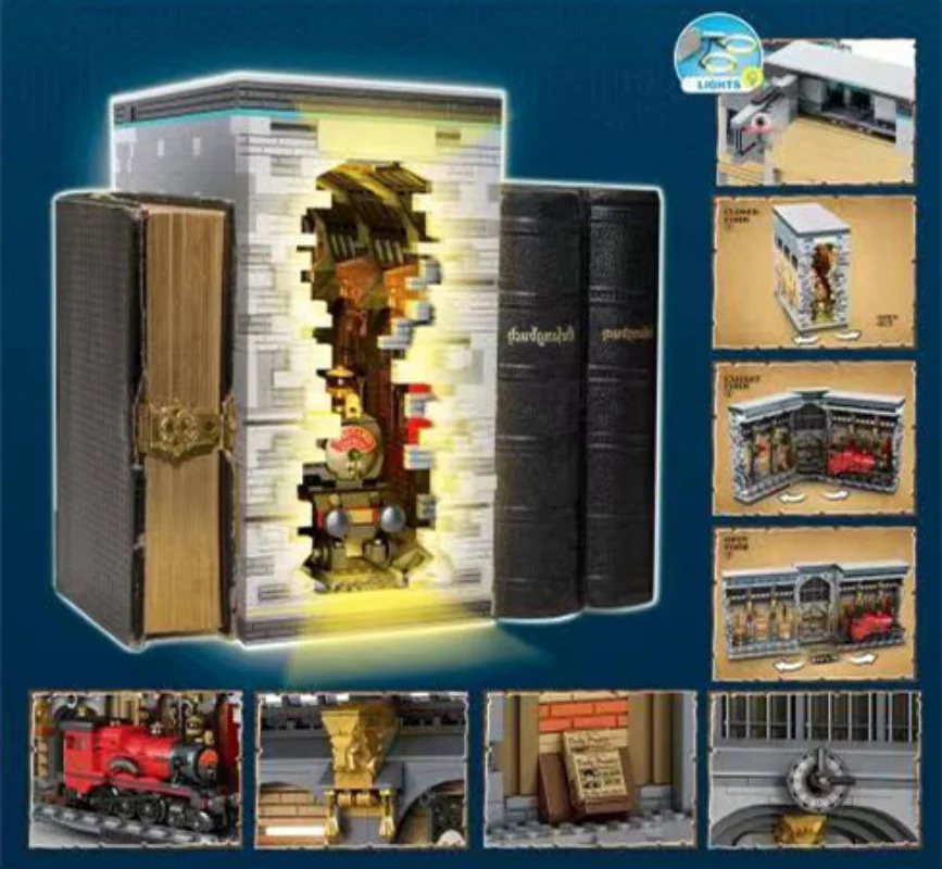 3060PCS Reobrix 66031 Harry Potter Magic Station Bookends - Image 2