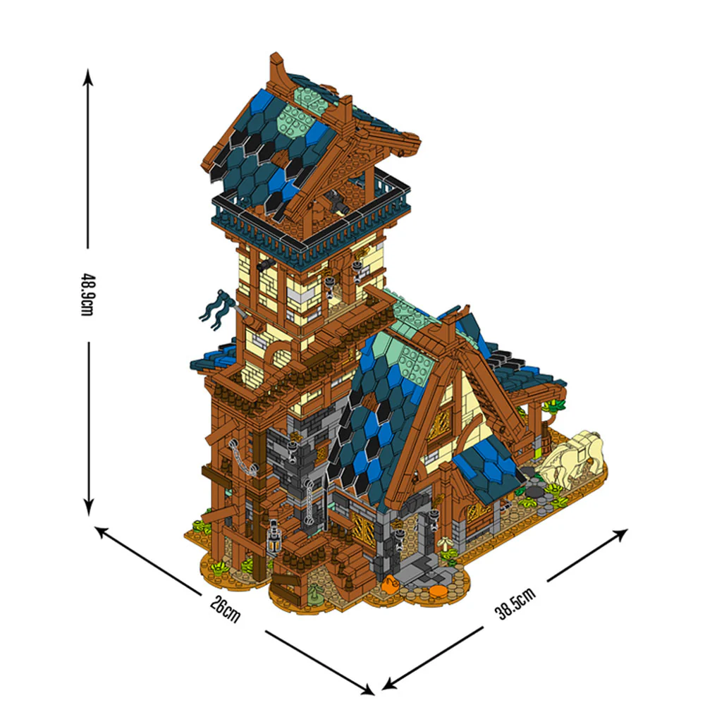 3061PCS UrGe UG50106 Medieval Watchtower - Image 4