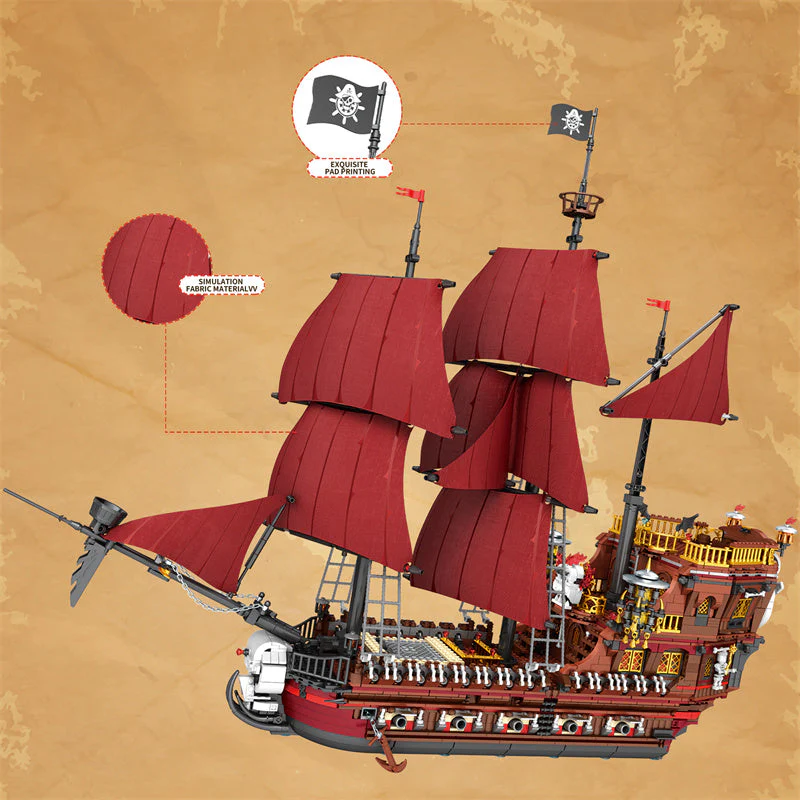3066PCS Reobrix 66010 Pirate Revenge Ship - Image 2