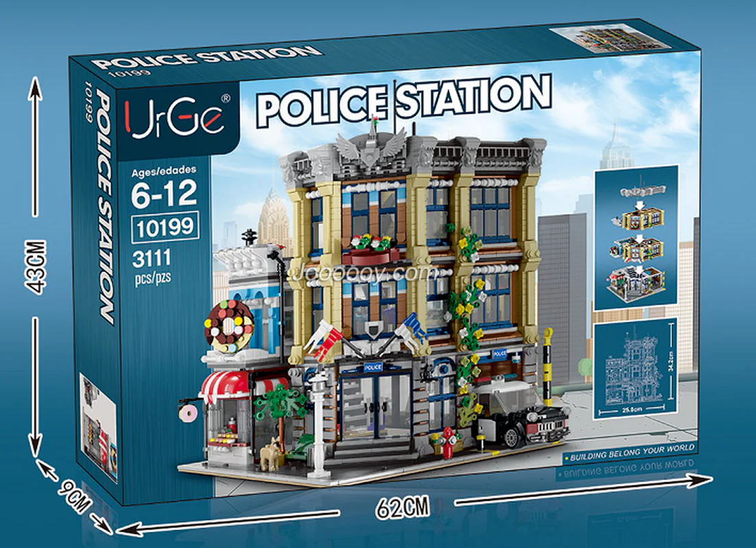 3111PCS UrGe 10199 Brick Town Police Station - Image 5