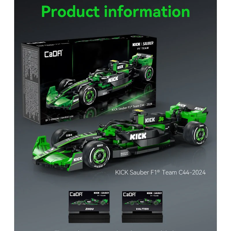 314 pcs CaDA C55032W KICK Sauber F1 Team C44-2024 - Image 7