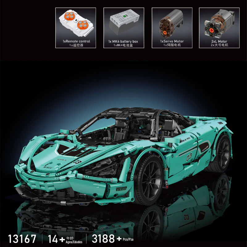 3149PCS 13167 MOULDKING McLaren 720S Tiffany Blue - Image 5