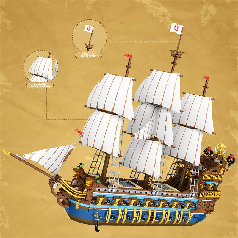 3162PCS Reobrix 66011 The Royal Sun Fleet - Image 2