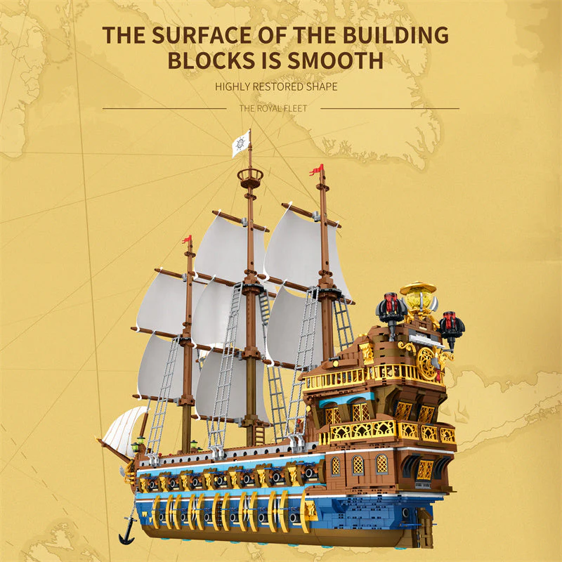 3162PCS Reobrix 66011 The Royal Sun Fleet - Image 4