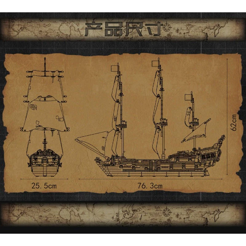 3180pcs Mouldking 13199 NO.Black Pearl No. B.P - Image 8