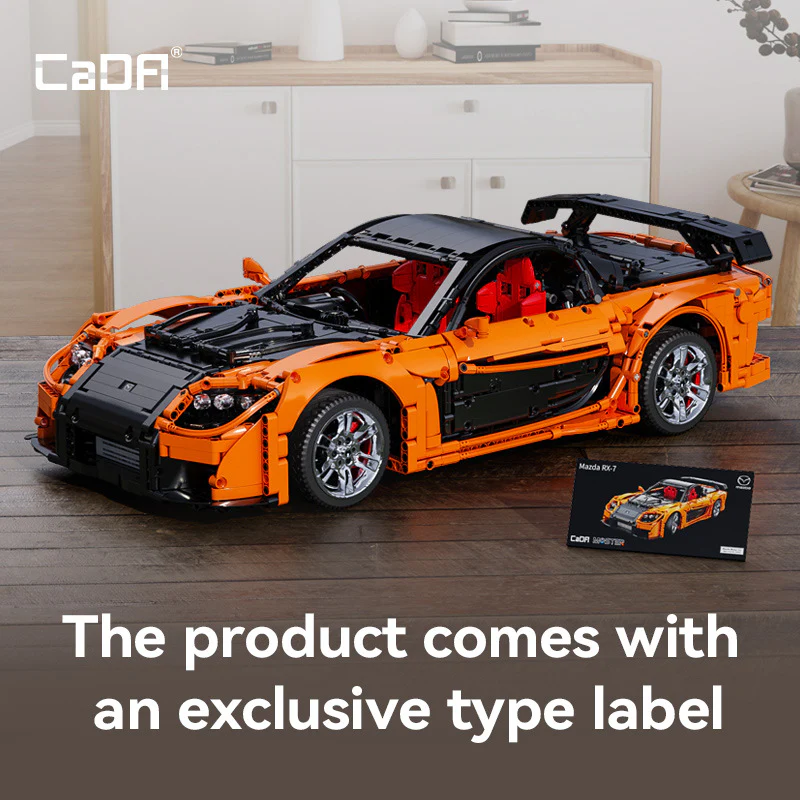 3182 pcs CaDA C61502 Han's Mazda RX-7 VeilSide Fortune 1:8 With remote control - Image 5