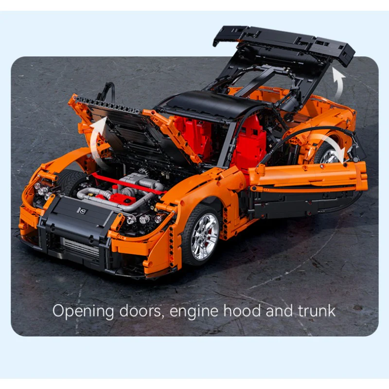 3182 pcs CaDA C61502 Han's Mazda RX-7 VeilSide Fortune 1:8 With remote control - Image 6