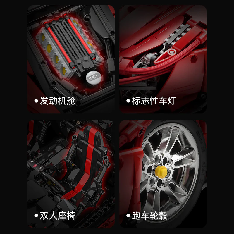 3187PCS CADA C61042 C61043 RC Ferrari Pista 488 - Image 4