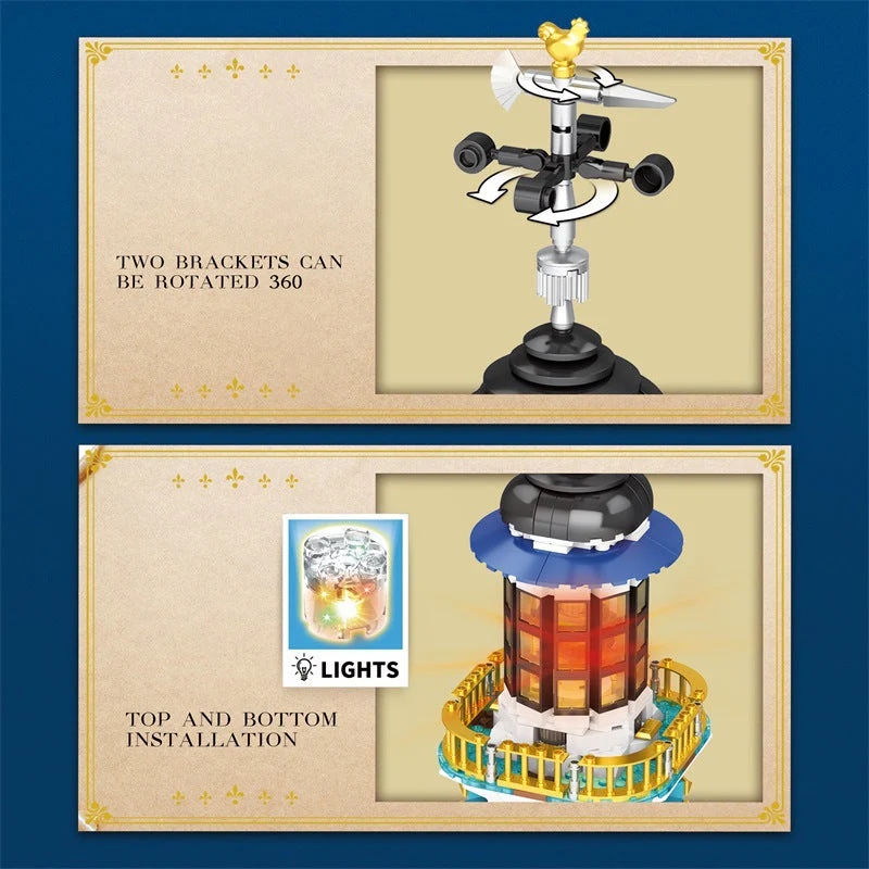 3228 PCS Reobrix 66028 European Century：Lighthouse - Image 5