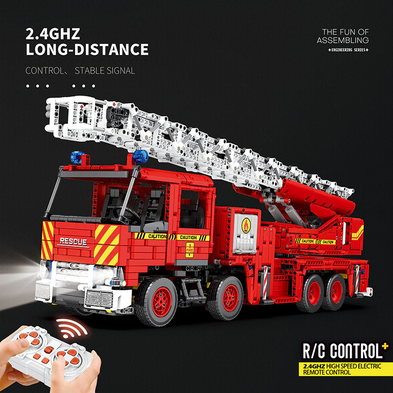 3266pcs Reobrix 22005 Mechanical Fire Engine with power pack - Image 2