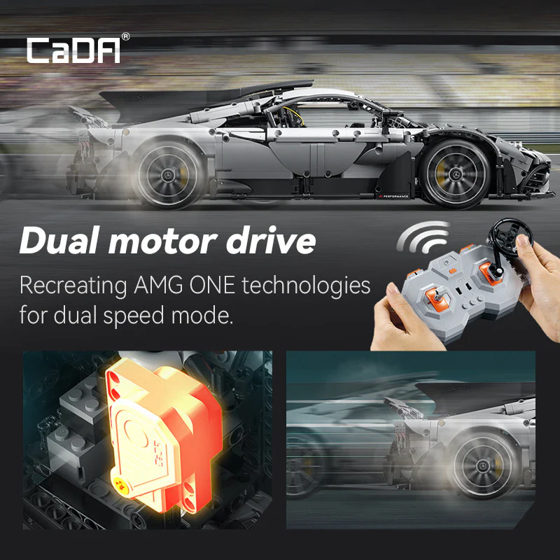 3295 pcs CaDA C61503 Mercedes-AMG ONE 1:8 With remote control - Image 3
