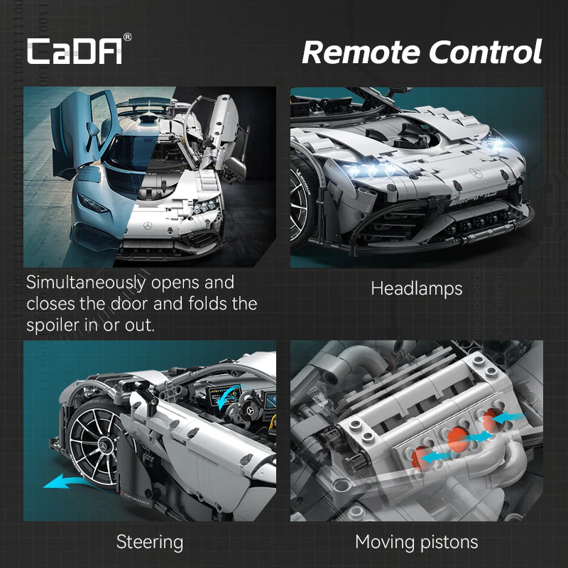 3295 pcs CaDA C61503 Mercedes-AMG ONE 1:8 With remote control - Image 4
