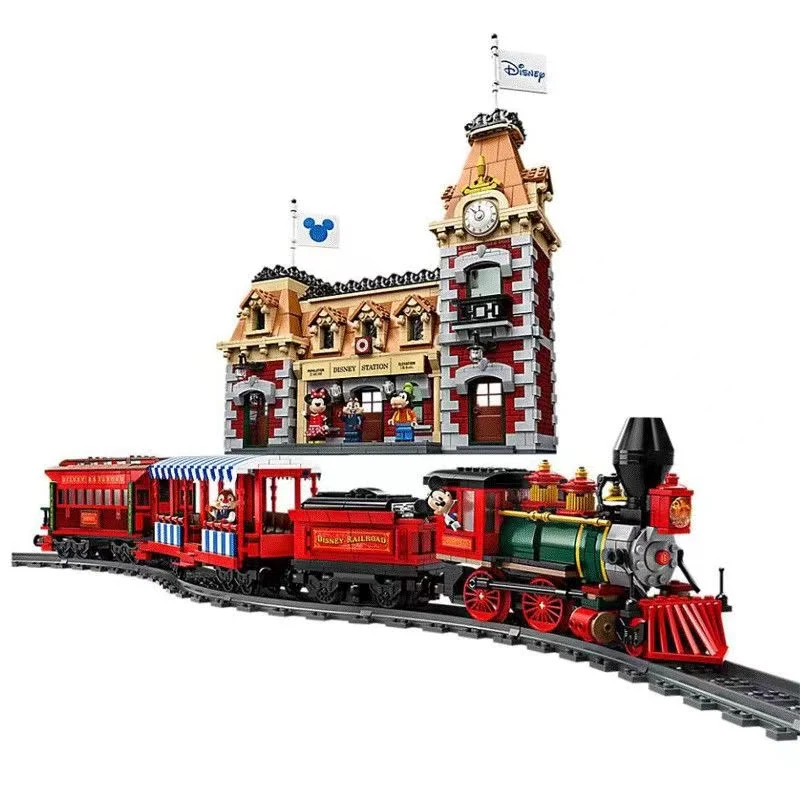 3350PCS J11001 Disney Train And Station 71044 - Image 3