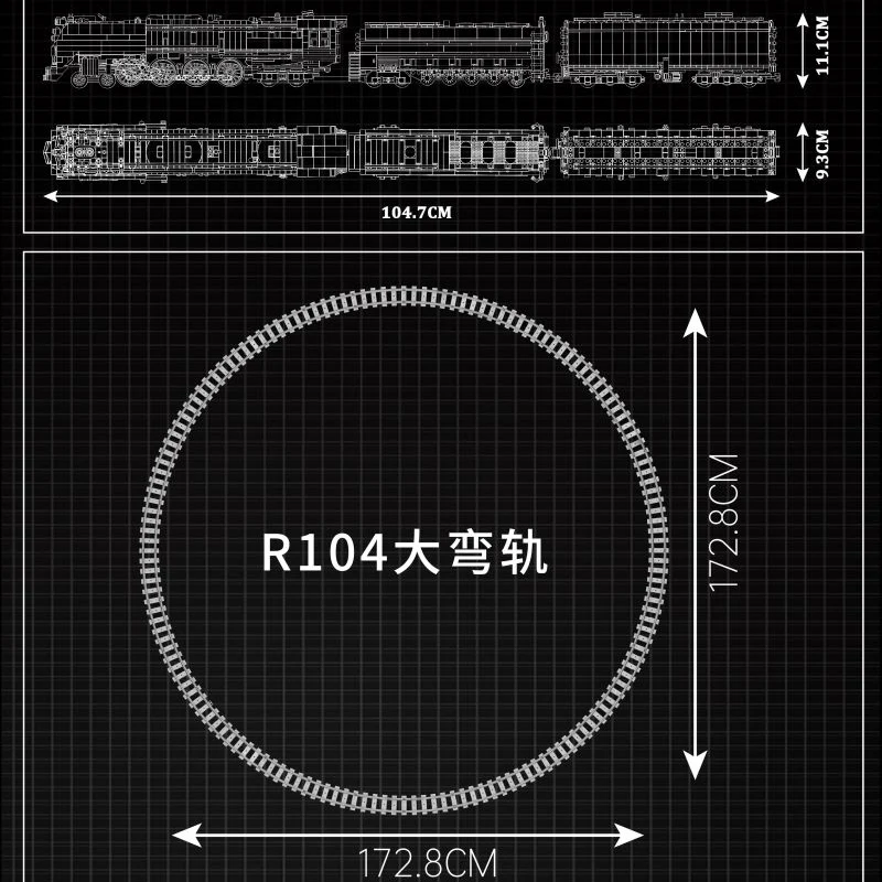3357pcs Mouldking 12031 Union Pacific UP844 steam locomotive dynamic version - Image 6
