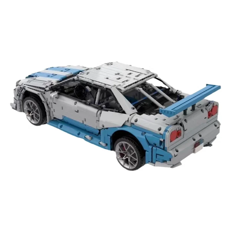 3383pcs MOC-2034 Nisan GT-R R34 1:8 - Image 4