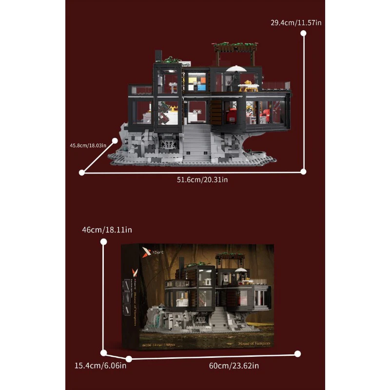 3388pcs Xbert  ZY66104 Vampire House - Image 6