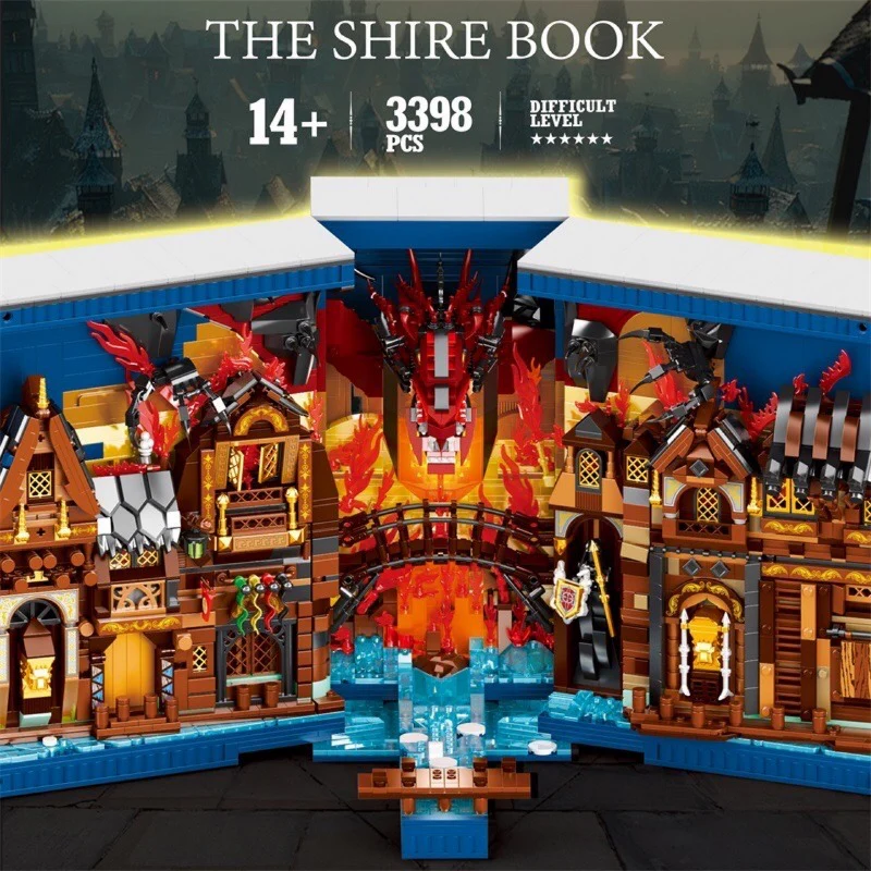 3398 pcs Reobrix 66035 The Hobbit Bookends - Image 2