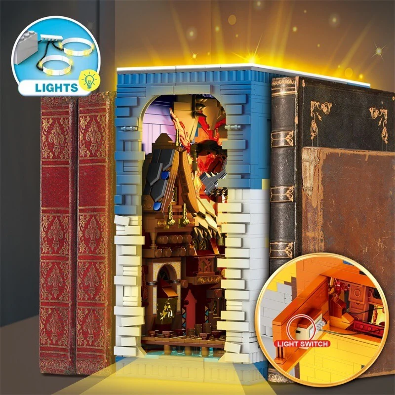 3398 pcs Reobrix 66035 The Hobbit Bookends - Image 4