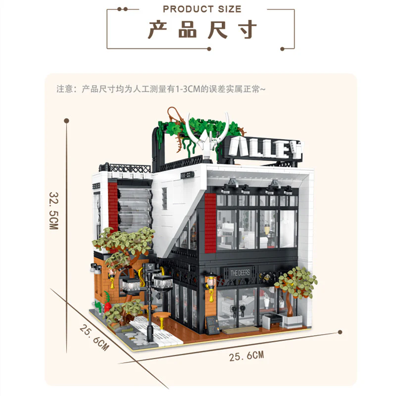 3423PCS XMORK10208 XMORKMODEL The Alley Modular with lights kit - Image 6