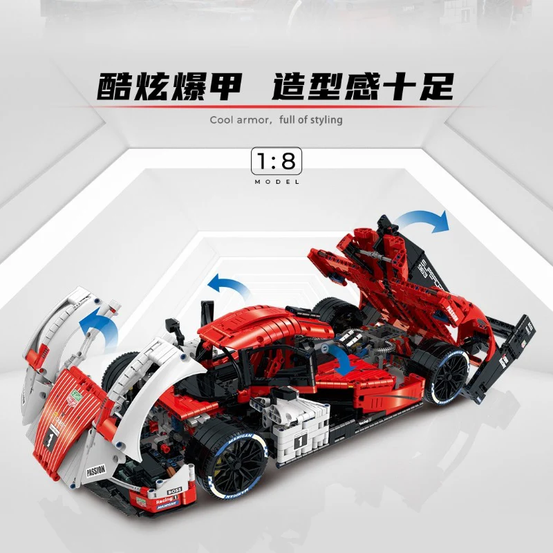 3460pcs 10615 GULY Porsche 963-Supercar Series -1:8 - Image 3