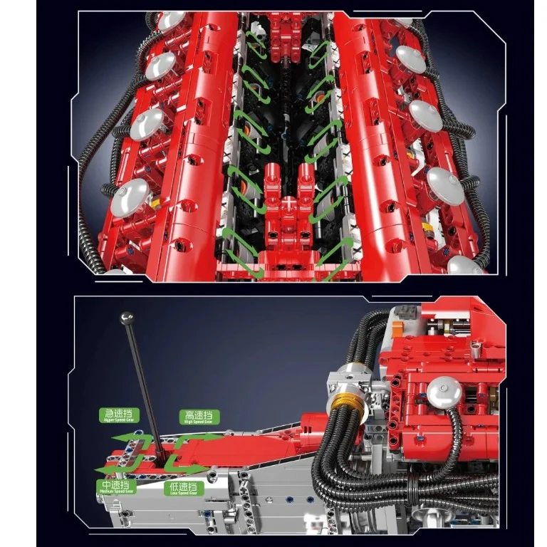3472pcs MouldKing 10169 V12 Engine Dynamic Edition - Image 4