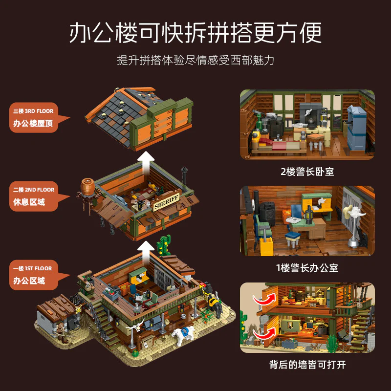 3527PCS JIESTAR Sheriff’s Office Building [With Lighting Kit] - Image 3