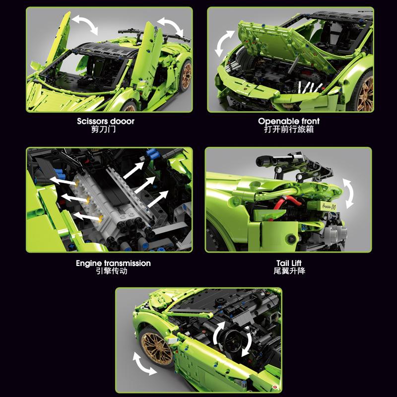 3558PCS T5003 Lamborghini Huracan Evo Spyder - Image 4