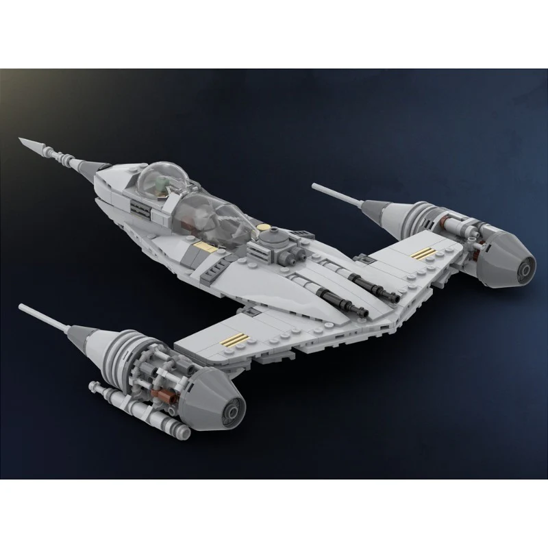 360pcs MOC-99914 PiXEL-DANs DIN DJARINs CUSTOM MODIFIED N-1 Starfighter WIZARD Playset - Image 3