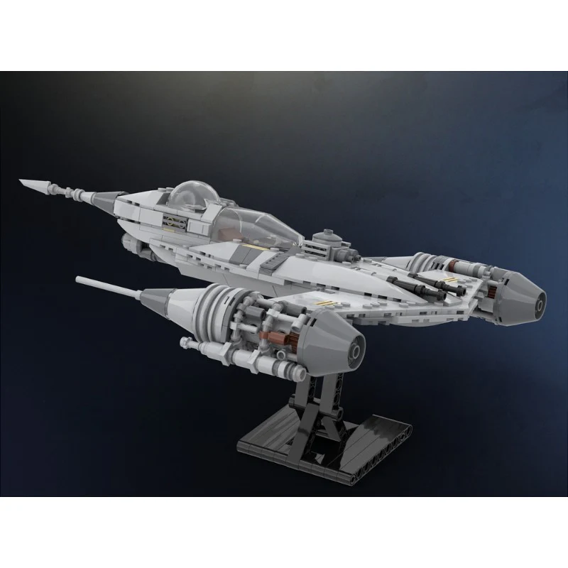360pcs MOC-99914 PiXEL-DANs DIN DJARINs CUSTOM MODIFIED N-1 Starfighter WIZARD Playset - Image 4