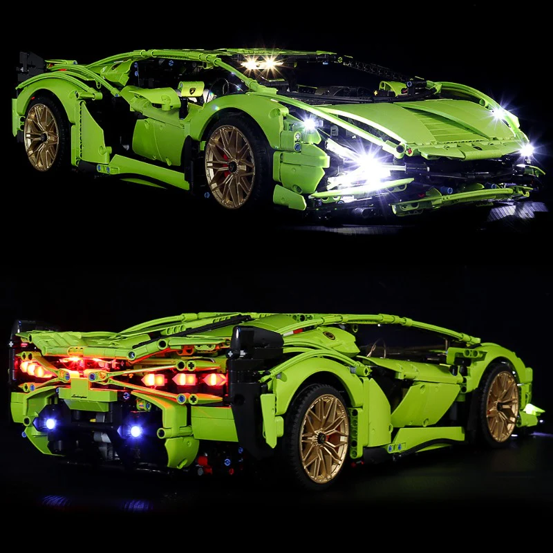 3696pcs Lamborghinin Sian FKP 37 Compatible 42115 - Image 6