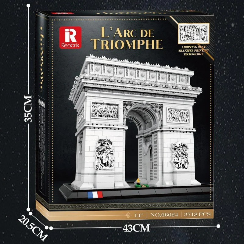 3718 pcs Reobrix 66024 L'Arc de Triomphe - Image 10