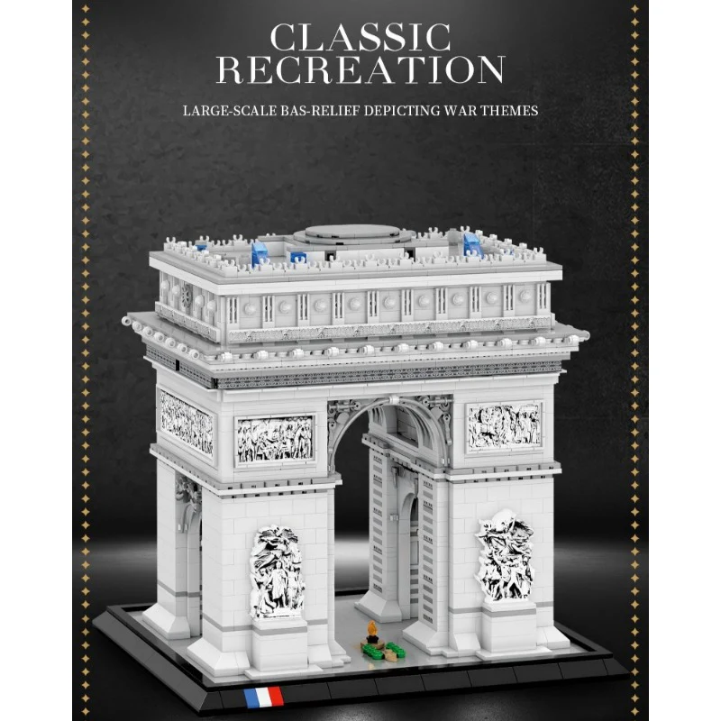 3718 pcs Reobrix 66024 L'Arc de Triomphe - Image 3