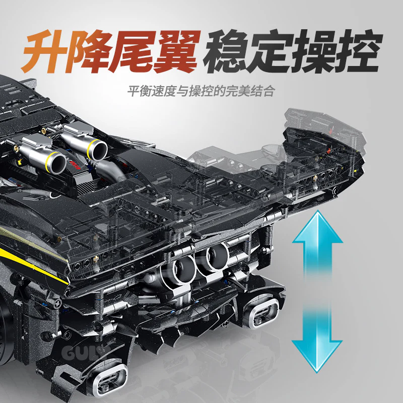 3729pcs GULY 10627 Supercar Series Ferrari 296 1:8 (Electroplating limited edition) - Image 4