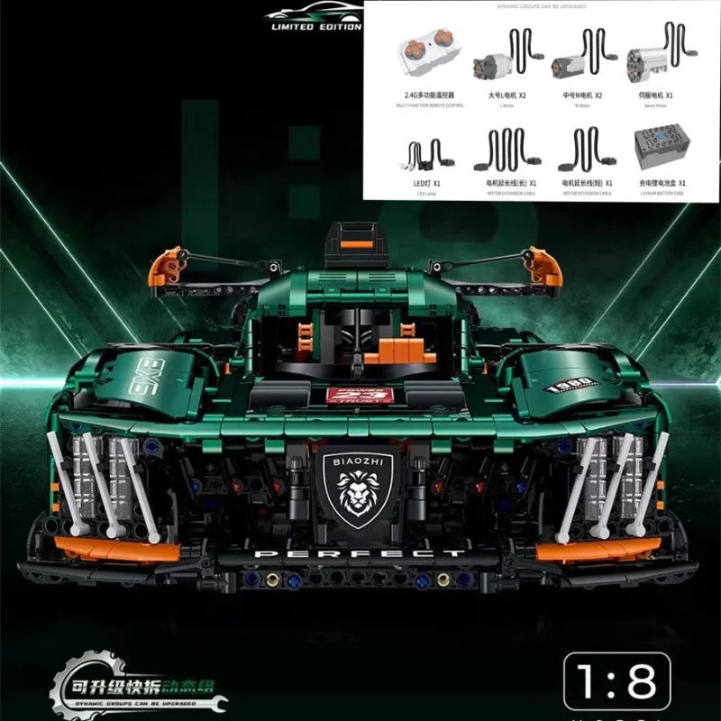 3746pcs GULY 10616 PEUGEOT 9X8 24H Le Mans Hybrid Hypercar - Image 10