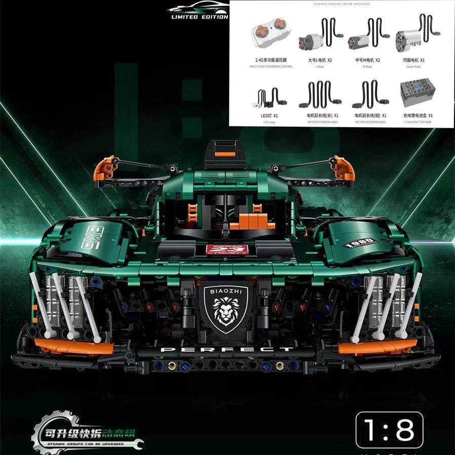 3746pcs GULY 10616 PEUGEOT 9X8 24H Le Mans Hybrid Hypercar - Image 12