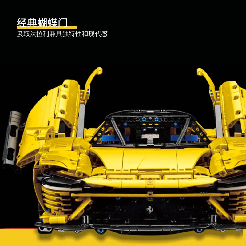 3778pcs 43143 Ferrari Daytona SP3 Yellow - Image 2