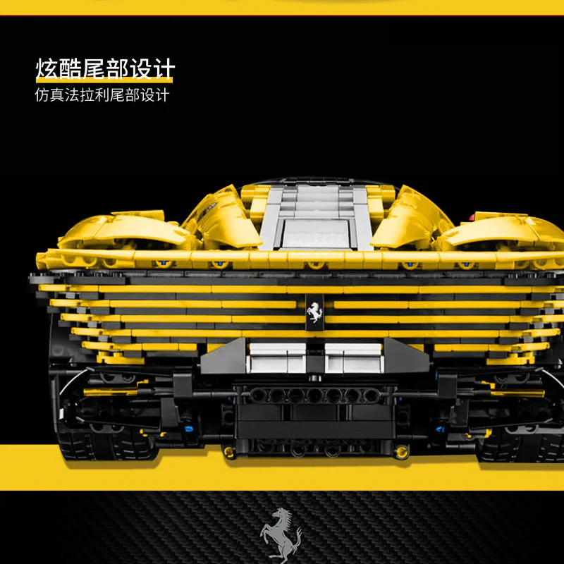 3778pcs 43143 Ferrari Daytona SP3 Yellow - Image 3