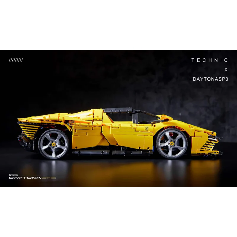 3778pcs 43143 Ferrari Daytona SP3 Yellow - Image 6