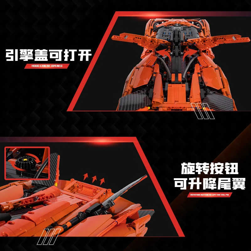 3785pcs 43100 Apollo supercar EVO 1:8 - Image 4